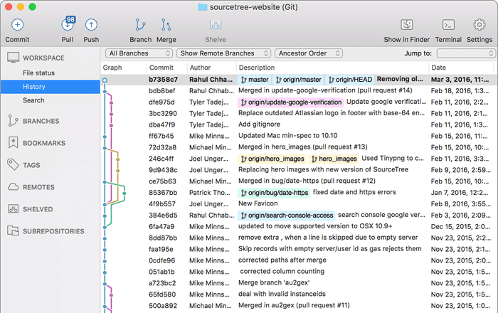 SourceTree desktop user interface screenshot